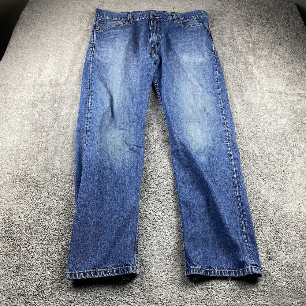 Levis 521 Slim Taper Jeans Mens 38x32 Blue‎ Medium Wash 100% Cotton Mid Rise
